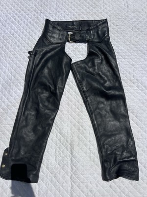 Buffalo Run Leathers Black Handmade Cowboy Western Chaps Waist Sz 36-40 USA Made