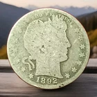 1892 Barber quarter dollar 90% SILVER US coin