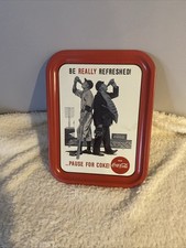 Coca Cola Serving Tray "Be Really Refreshed" Vintage Metal "Pause for Coke" on The Hot Collector
