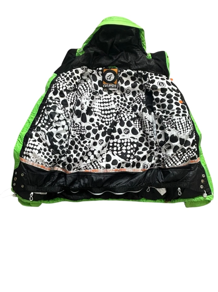 Volcom Thermonite Verified Down Jacket Small Green Insulated Snowboard Ski Coat - Image 2 of 4