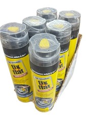 6 Fix-a-flat Tire Inflator Sealer 20oz Repairs Large Tires Seals 14 Punctures