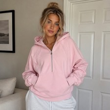 Lululemon Scuba Oversized Half-Zip Hoodie XL/XXL Strawberry Milkshake Pink Rare