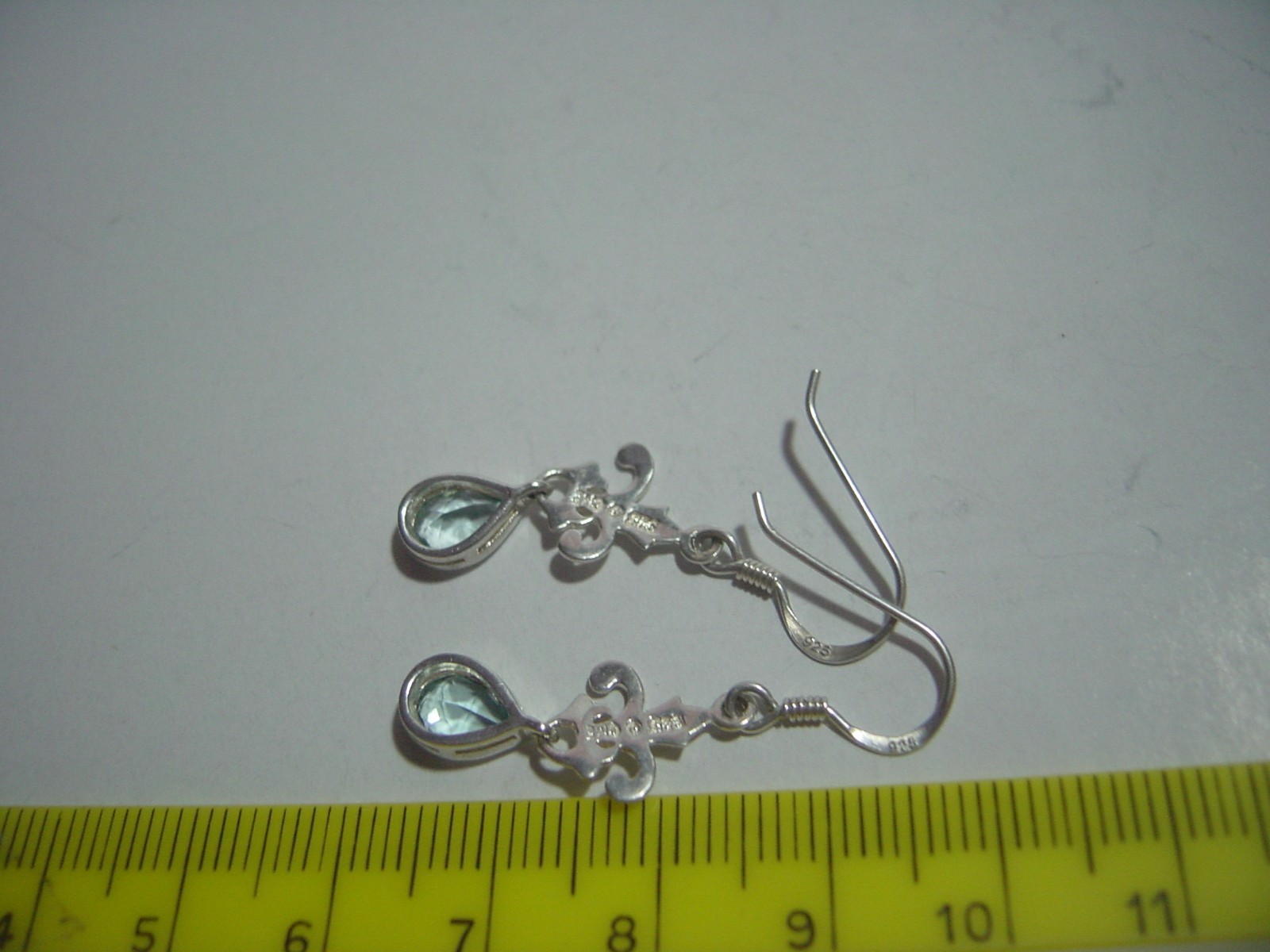 vintage Solid Silver drop Earrings-superb quality… - image 7