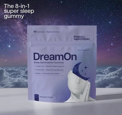 Project SuperHuman DreamOn SleepOptimization Gummies 8-in-1 Formula 60 Gummies