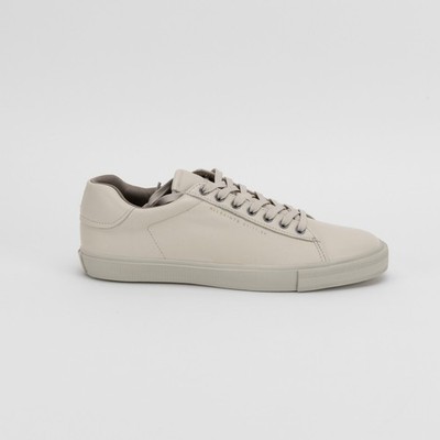 Allsaints Men Brody Leather Low Top Sneaker Chalk/White Size 12US/45EU