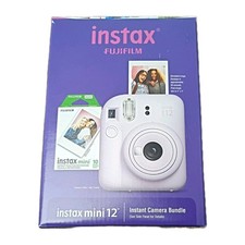 Fujifilm Instax Mini 12 Lilac Purple Instant Camera and 10 Instant Film Sheets