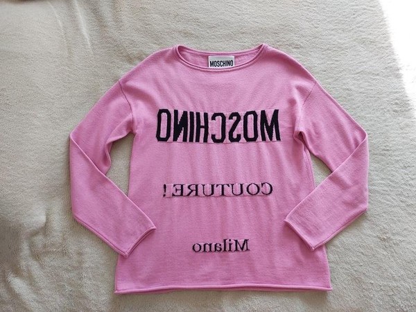 Women Moschino Couture Sweater Pink Acrylic S