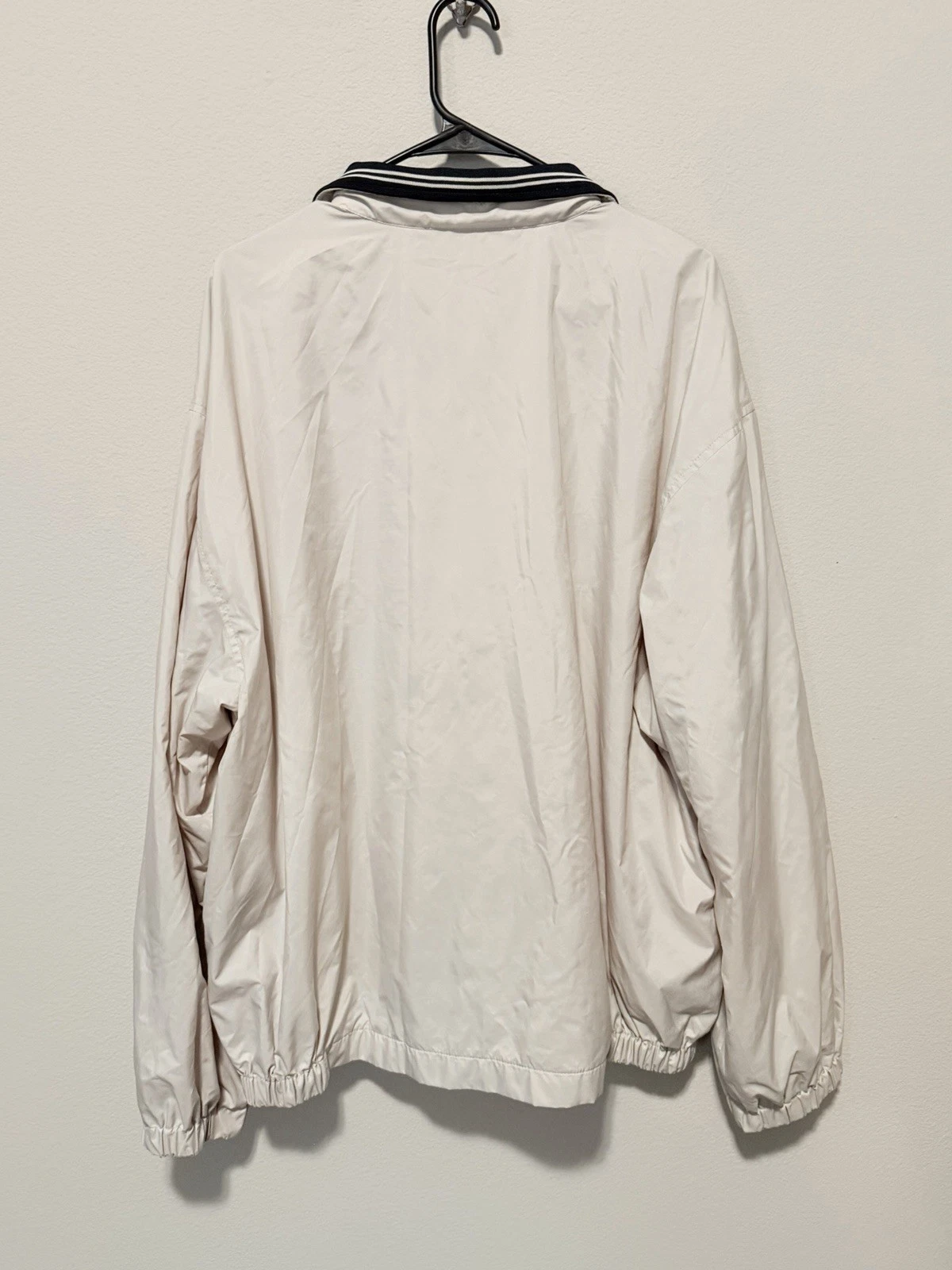 Tommy Hilfiger Vintage Men's White Full Zip Windbreaker Jacket Big & Tall 2XL - product detail image 5