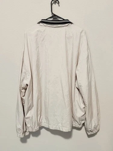 Tommy Hilfiger Vintage Men's White Full Zip Windbreaker Jacket  Big & Tall 2XL image 5