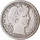1916-D 25c Barber Silver Quarter ~ VF