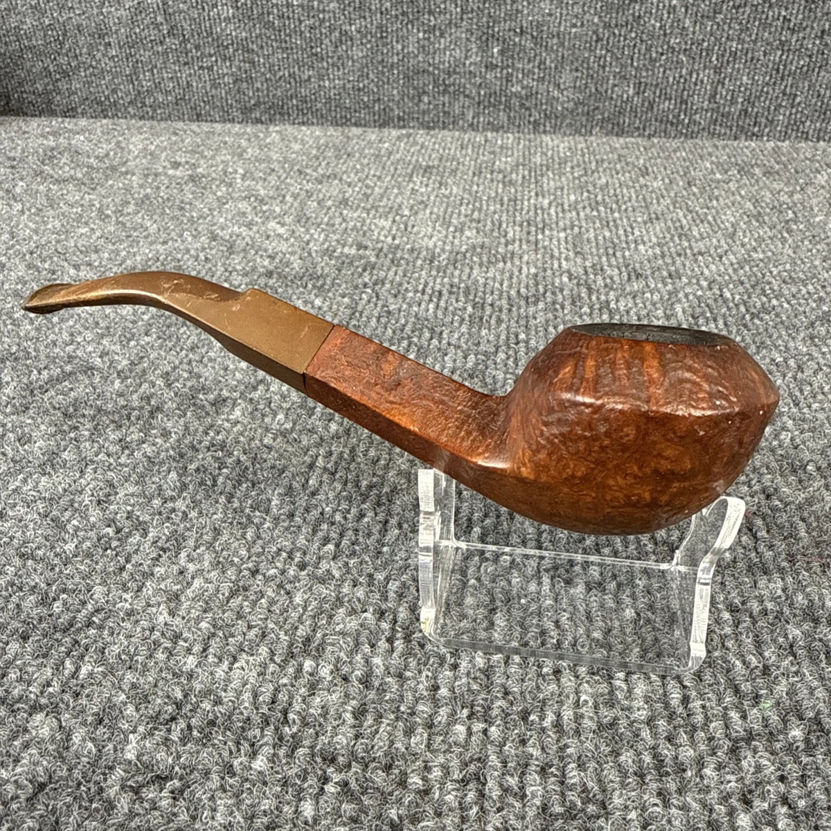vintage tobacco pipes for sale ebay Falcon Billiard Pipe Aluminum Shank with Smooth Briar Bowl Vintage LANZA Italian Estate Tobacco