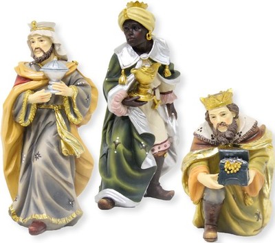 Krippenfiguren Heilige Drei Könige 3-teilig Polyresin 9 cm Deko