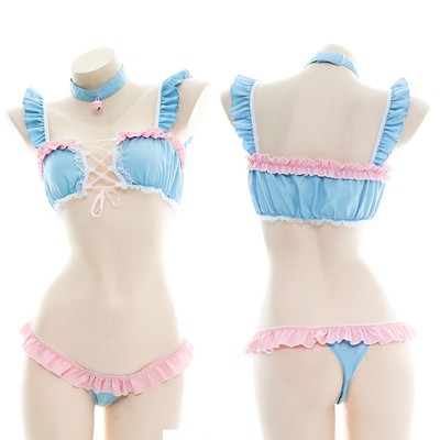 Two-dimensional Split Bikini Underwear Set Medium One Size