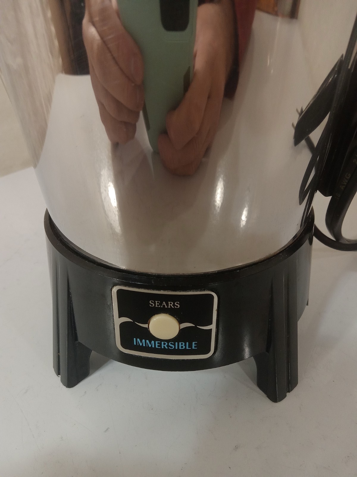Vintage Sears Immersible Percolator Coffee Maker Electric Tested Works