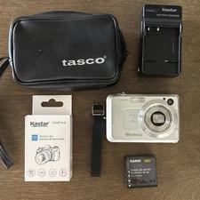 Casio Exilim EX-Z750 7.2MP Digital Camera W/Battery + Spare,Charger, Works Read