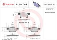 Bremsbelagsatz Vorne Teves-System FüR Opel Adam M13 Corsa E X15 Ab 12->