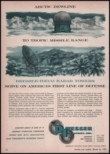1959 Dresser Ideco Dallas Texas Radar Towers Our First Line Of Defense Print Ad