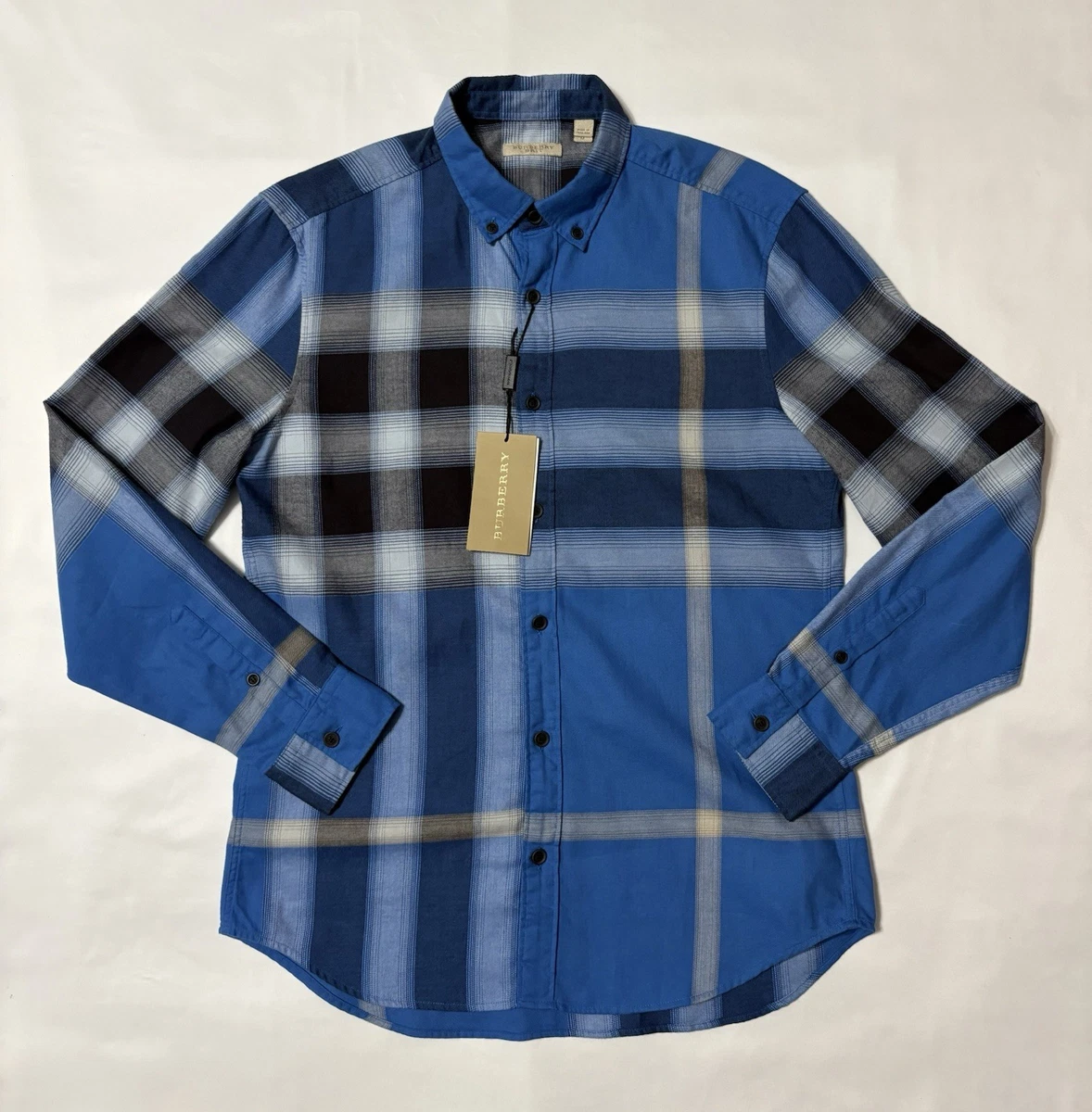 Burberry Blue Casual Button-Down Shirts for Men for sale | eBay