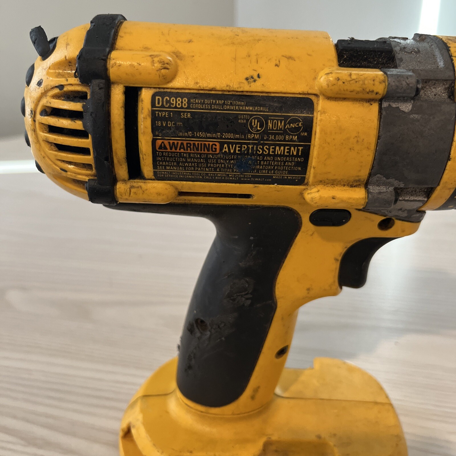 Used Dewalt DC988 Hammer Drill. Tool Only. Untested