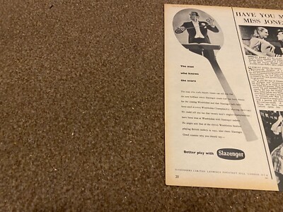 PPOBK24 ADVERT 14X5 SLAZENGERS LIMITED LAURENCE POUNTNEY HILL LONDON - TENNIS