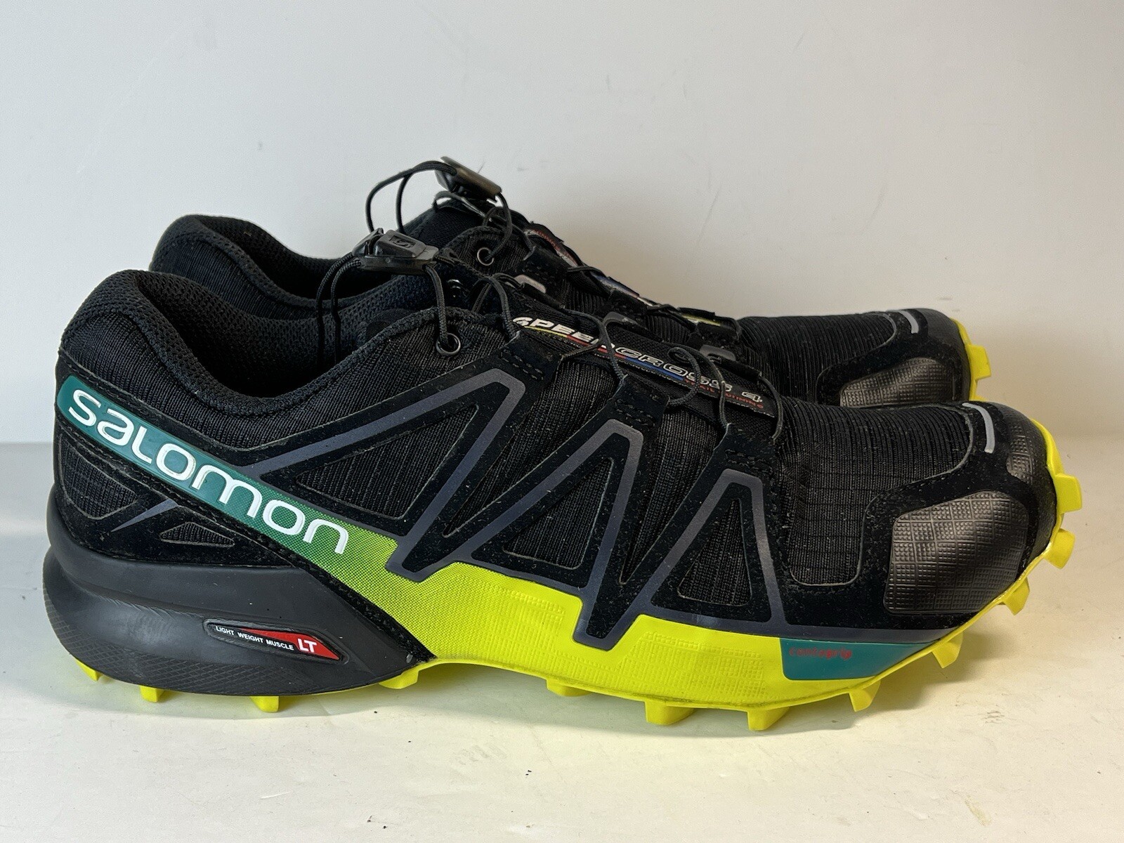 Scarpe da uomo Salomon SpeedCross 4 LT basse nere trail runner taglia 8 5 US