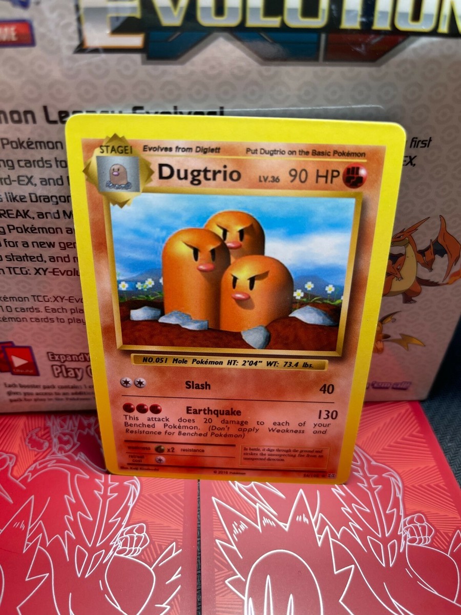 2016 dugtrio pokemon card value (56/108) [XY: Evolutions] Moderately Played Reverse Holofoil If tails Pokmon TCG 2016 Dugtrio 56/108