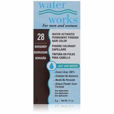 Water Works Permanent Powder Hair Color 28 Burgundy 0.21 oz New in Box