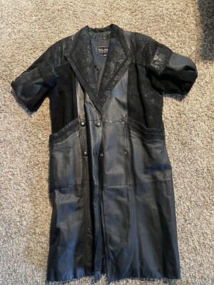 Wilson The Leather Experts - Women's Long Trench Coat with Floral Size Small