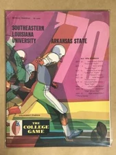 SOUTHEASTERN LOUISIANA ARKANSAS STATE COLLEGE FOOTBALL PROGRAM - 1970 - EX
