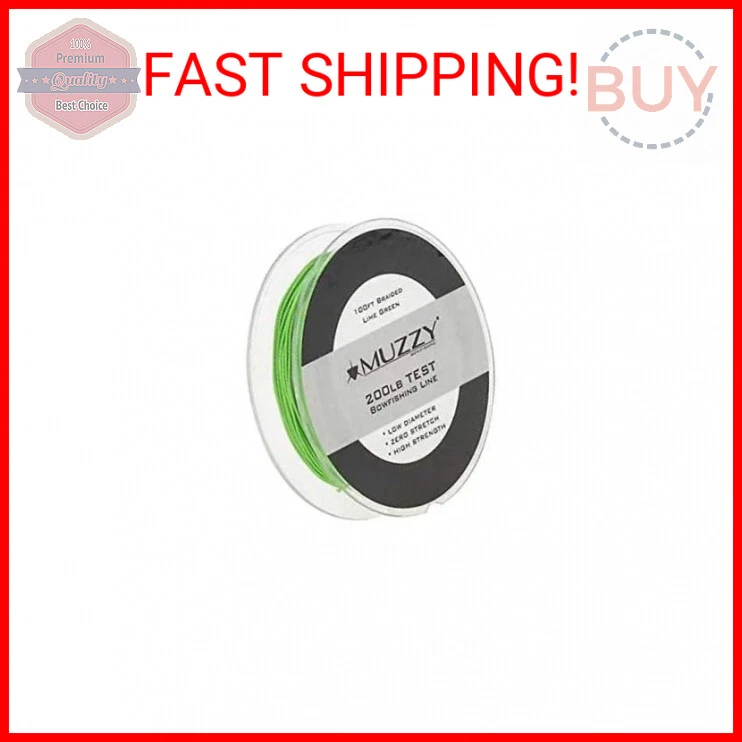 Línea de pesca con arco Muzzy 1078 verde lima 200 carrete trenzado 100' Foto 2 de 2