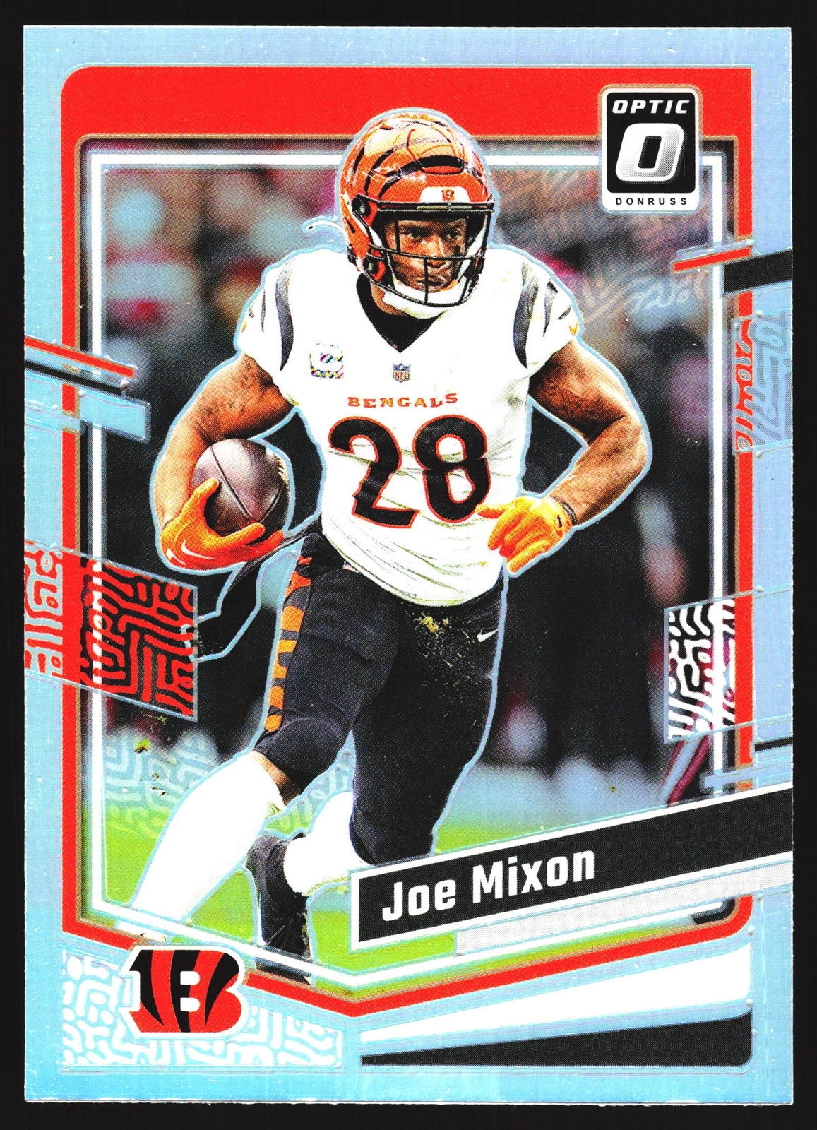 Joe Mixon HOLO 2023 Donruss Optic HOLO NFL Card No. Cincinnati Bengals