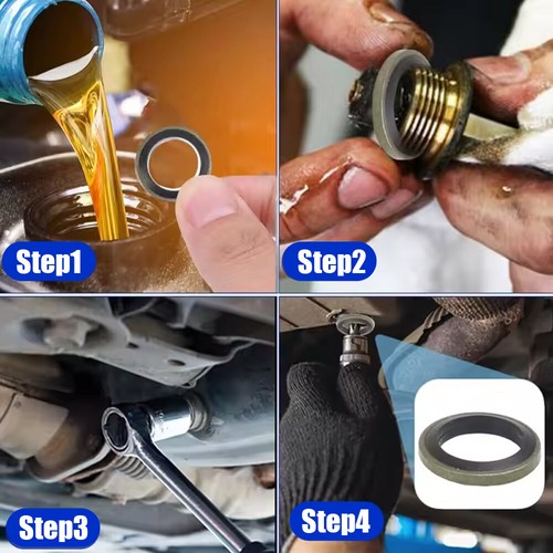 100x Oil Drain Plug Washer Sealing Gasket Assortment Kits M6 M8 M10 M12 M14 M16 - Picture 7 of 11
