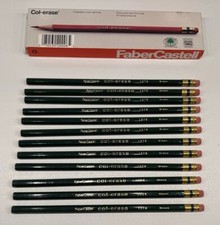Col-erase Pencils Faber Castell GREEN 1278 Color w/Box Made in U.S.A. Lot of 12