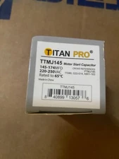 Titan Pro TTMJ145 Motor Start Capacitor 145-174 MFD UF / 220-250 VAC