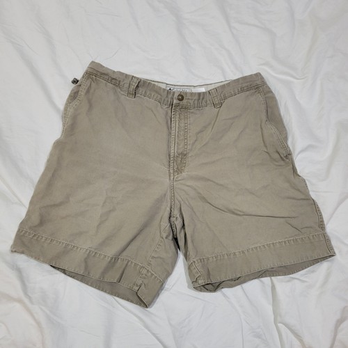 Columbia Herren Shorts Größe 38 Khaki Outdoor Wandern Reißverschlusstaschen GEBRAUCHT
