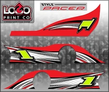 Go Kart Racing Wraps, Graphics, Decals, Stickers, Numbers, Logos, PACER
