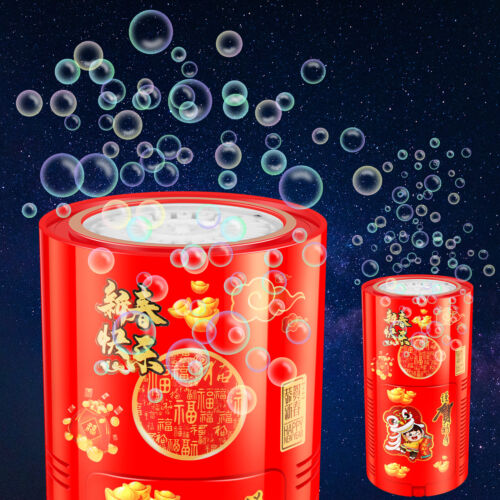 Fireworks Bubble Machine 20 Holes Automatic Bubble Blowing Toy Light Sound■~~
