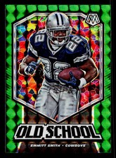 2020 Panini Mosaic Old School Prizm Green Emmitt Smith #OS8 Dallas Cowboys