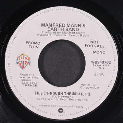 MANFRED MANN'S EARTH BAND: lies / mono WB 7