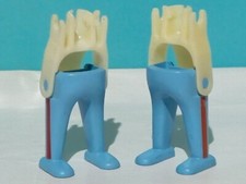 PLAYMOBIL X2 FETTE BLAUE BEINE YANKEE MOBILE H&Auml;NDE GEOBRA WEST NORDSTAATLER