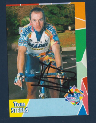 CYCLING cycling card TOM STEELS team MAPEI Quick step 2000 signed