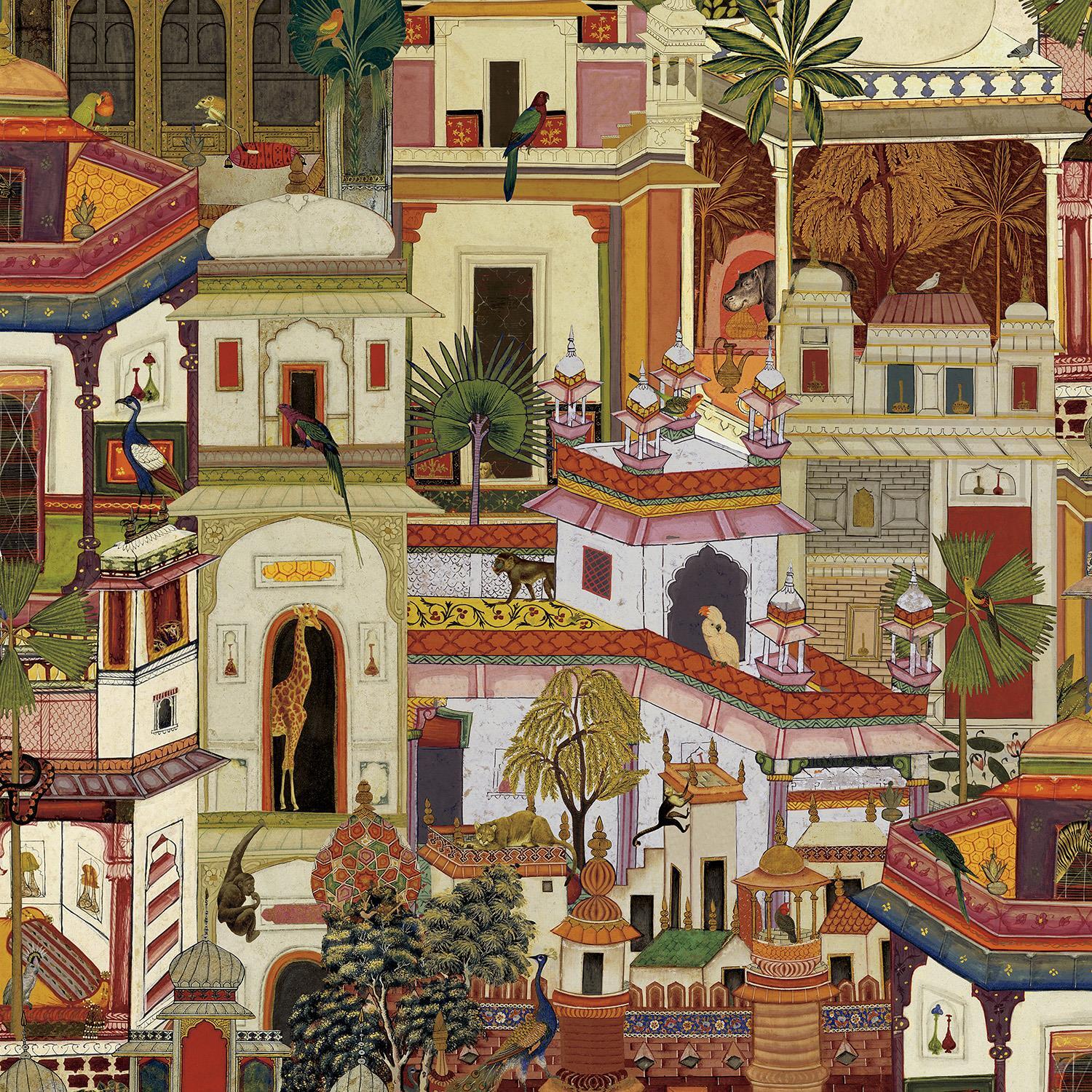 B&Q - Holden Decor Bazaar Urban Animal City Multicolour Luxury Wallpaper 13511 - Image 2