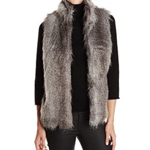calvin klein faux fur vests