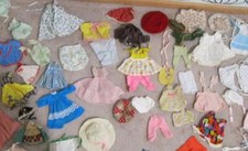 55 Vintage 1960s/1970s Baby DOLL HUGE CLOTHING LOT-many brand bonnet dress apron