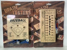 Brain Testers Baseball & Football Classic Wood Games
