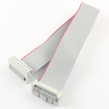 2Pcs 2.54mm Pitch 2x8 Pin 16 Pin 16 Wire IDC Flat Ribbon Cable Length 20CM