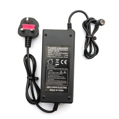 Lithium Battery Charger 48 Volt 03 Amp Male Plug / UK Plug Electric