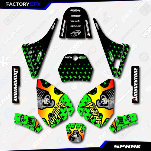 Green Spark Racing Graphics Kit fits Yamaha PW80 Decal Sticker PW 80 All Years - Picture 2 of 8