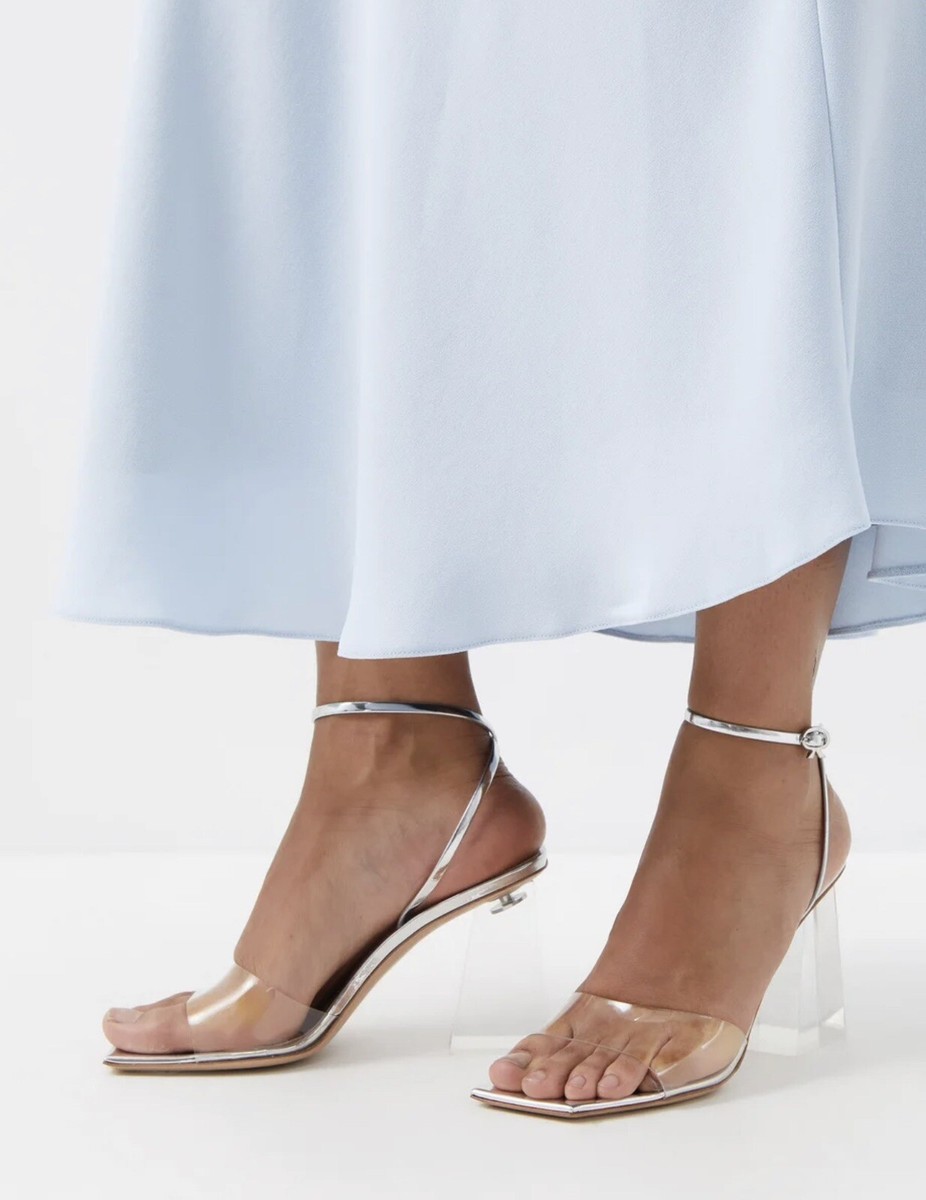 サンダル・ミュール Gianvito Rossi COSMIC PUMP SANDALS Gianvito Rossi - Cosmic Transparent & Silver Sandal, 85mm