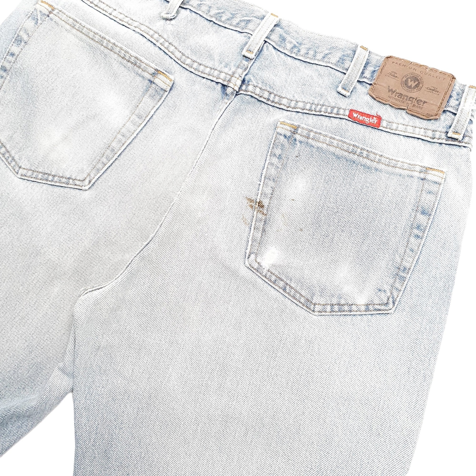 Mens WRANGLER Regular Regular Fit Blue Denim Jeans Trousers W35 L29 image 4